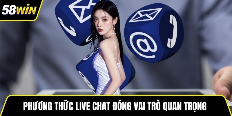 Phương thức Live chat đóng vai trò quan trọng