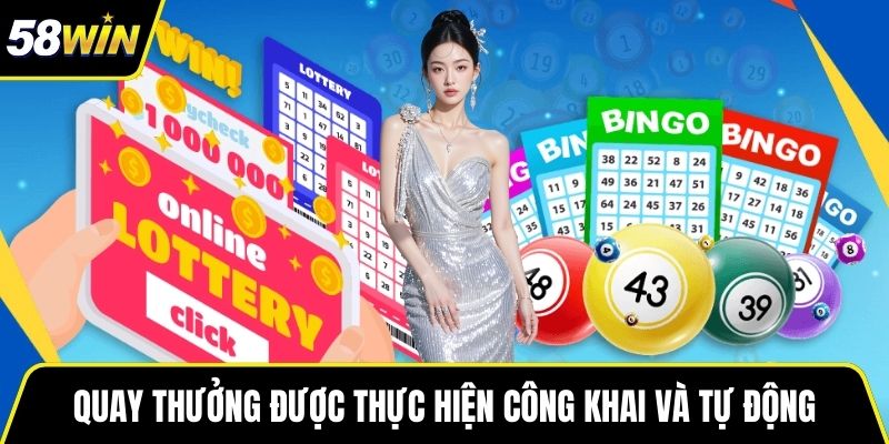 Quay thưởng từng kỳ được thực hiện công khai và tự động